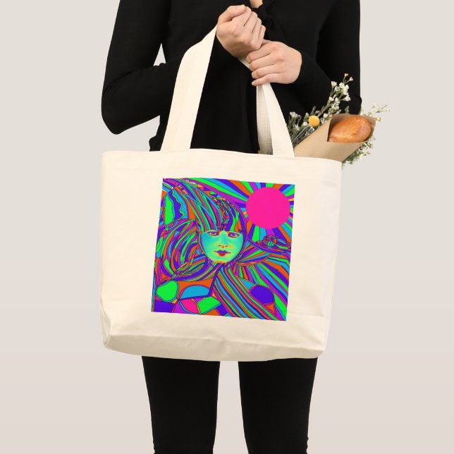 Internet Computer Large Tote Bag (Front (Product))