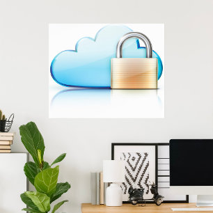 Internet Security Icon Padlock Secure Poster