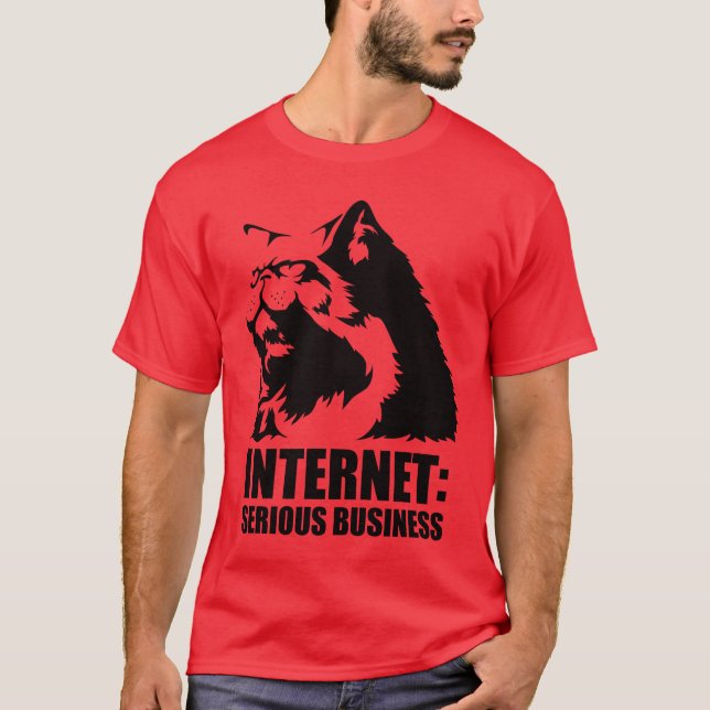 Internet: Serious Business (lolcat funny tshirt) T-Shirt (Front)