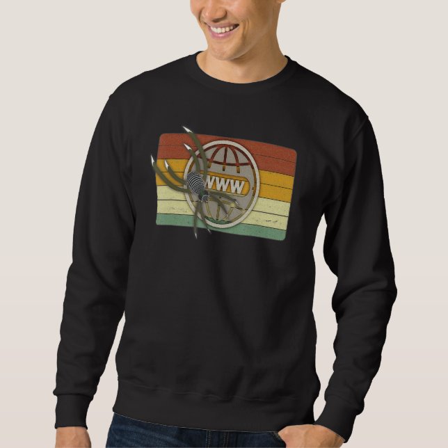 Internet Spider Digital World Web Wlan Network Spi Sweatshirt (Front)