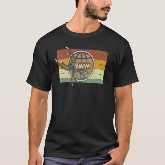 Internet Spider Digital World Web Wlan Network Spi T-Shirt (Front)