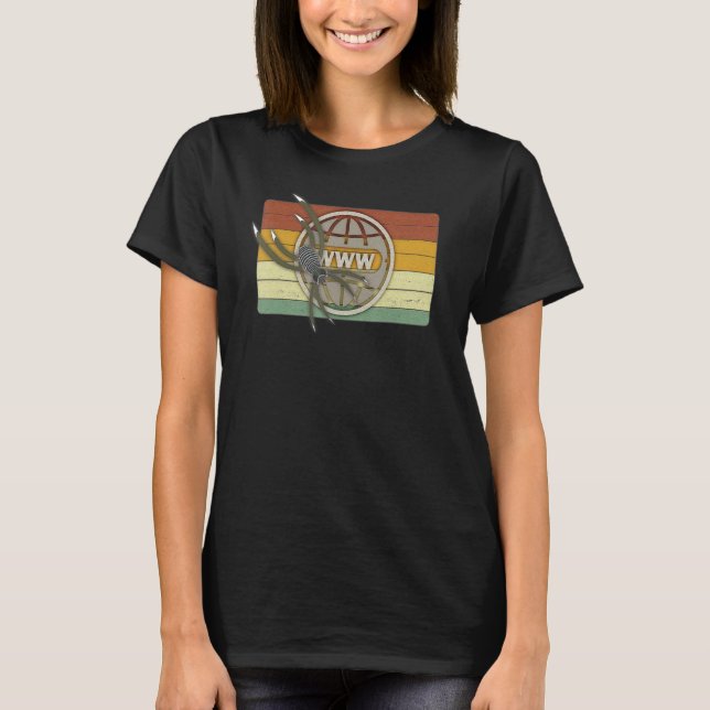 Internet Spider Digital World Web Wlan Network Spi T-Shirt (Front)