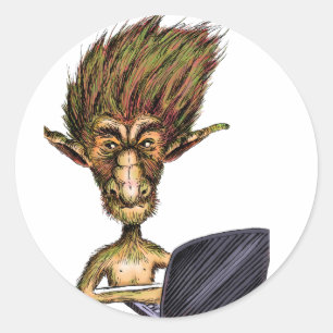 Internet Troll Classic Round Sticker