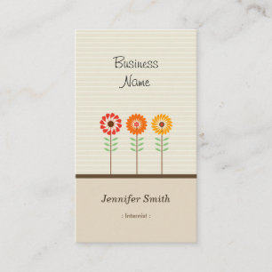 Internist - Cute Floral Theme Business Card