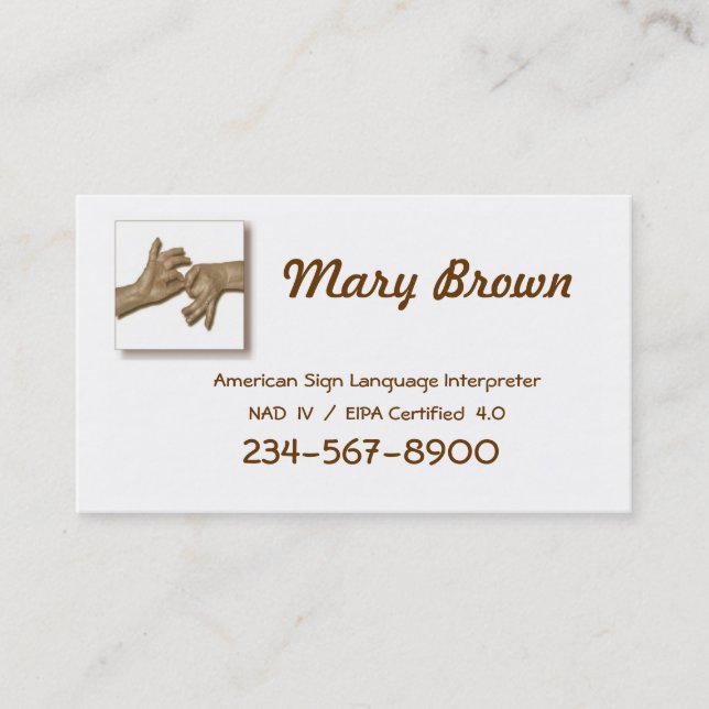 Interpreter Business Card-1 Business Card (Front)