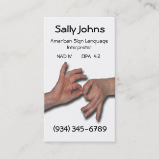 Interpreter Business Card-4 Card