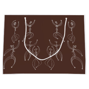 interpretive dance print large gift bag