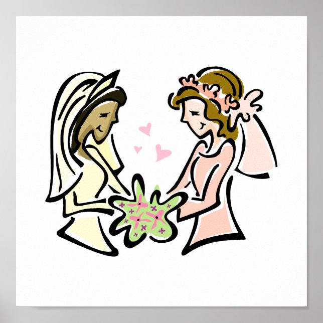 Interracial Lesbian Lovers Poster (Front)