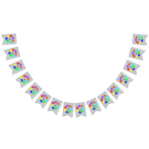 Interracial Love Rainbow Hearts Bunting Flags