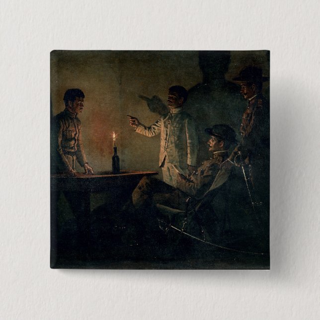Interrogation of a deserter 15 cm square badge (Front)