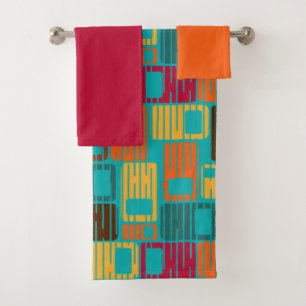 Interrupted Rectangles Bath Towel Set