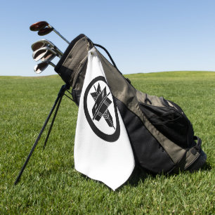 Intersecting arrows in circle Golf Towels