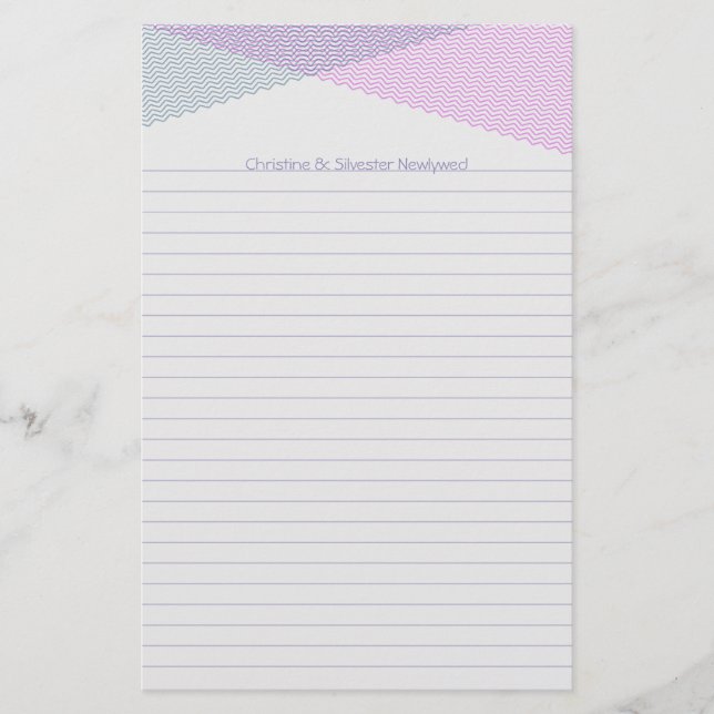 Intersecting Chevrons, stationery (Front)