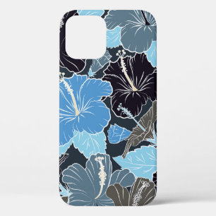 Intersecting curved elegant stylised hibiscus flow iPhone 12 case