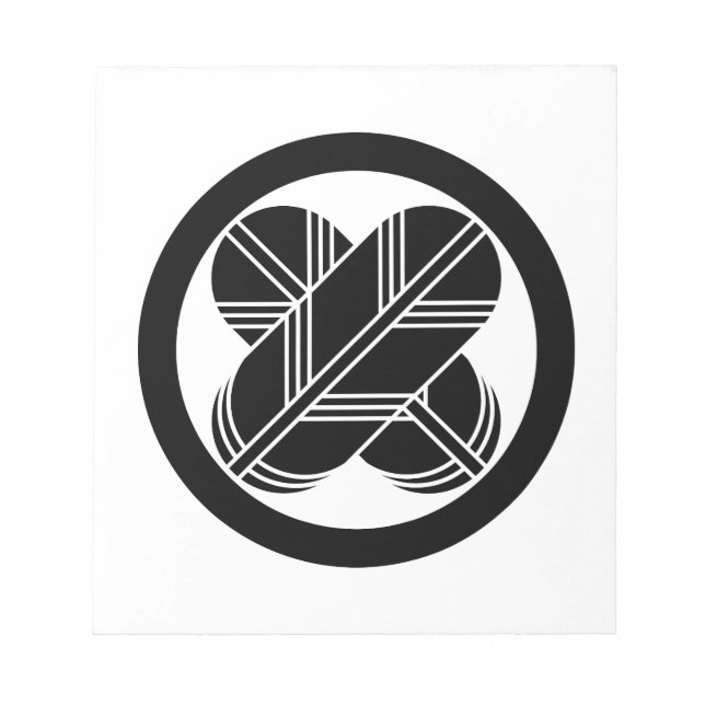 Intersecting hawk feathers in circle notepad (Front)