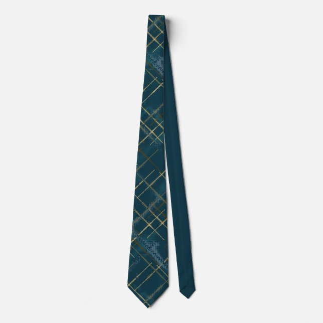 Intersecting lines and shapes creates a textured tie (Front)