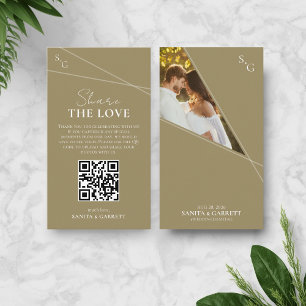 Intersecting Lines Share The Love QR Code Card
