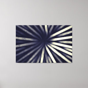Intersecting Retro Blue - Canvas Print