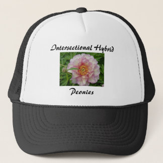 Intersectional Peony Hat, Black Trucker Hat