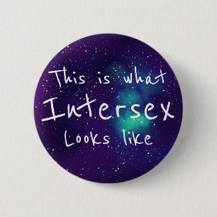 Intersex Customisable Galaxy Identity 6 Cm Round Badge