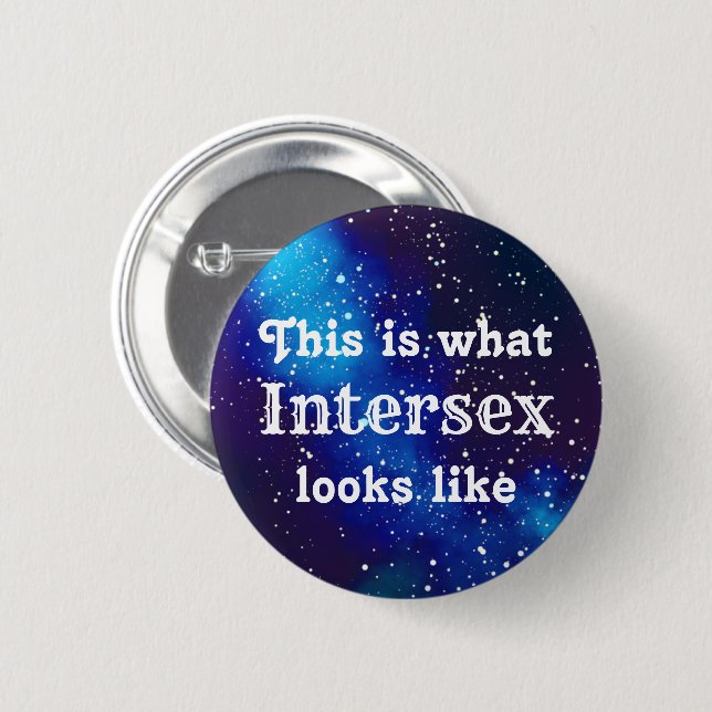 Intersex Customisable Galaxy Identity 6 Cm Round Badge (Front & Back)