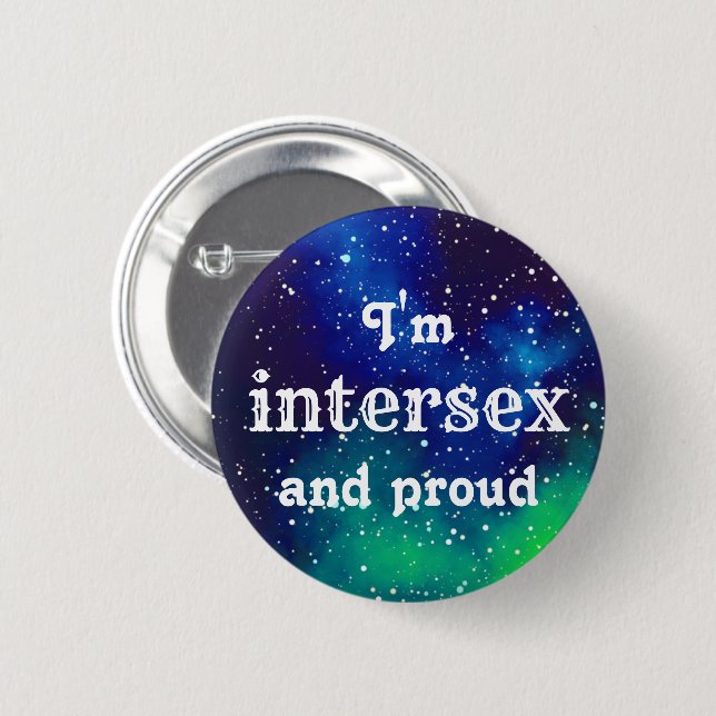 Intersex Customisable Galaxy Identity Button (Front & Back)