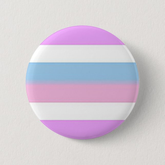 intersex flag 6 cm round badge (Front)