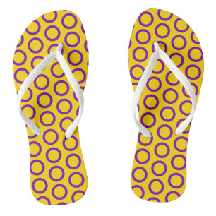 Intersex Flag Flip Flops