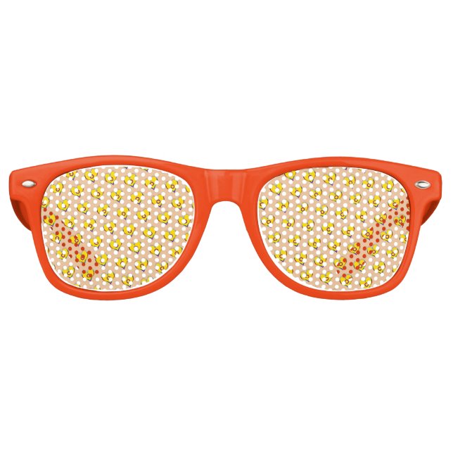 Intersex Heart Pattern Retro Sunglasses (Front)