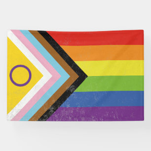 Intersex-Inclusive Progress Pride Flag Banner