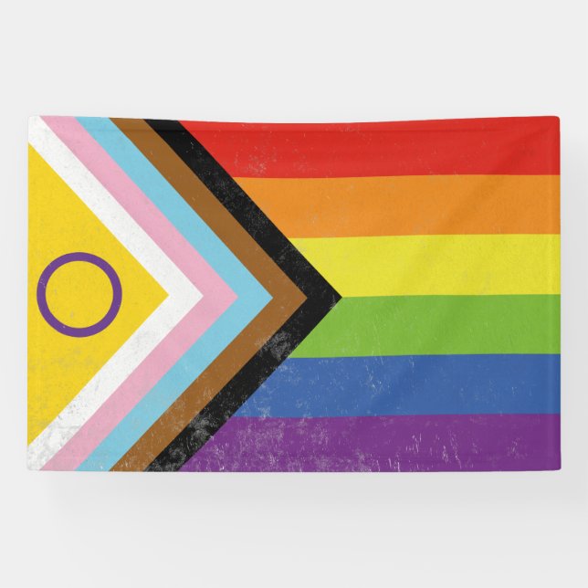 Intersex-Inclusive Progress Pride Flag Banner (Horizontal)