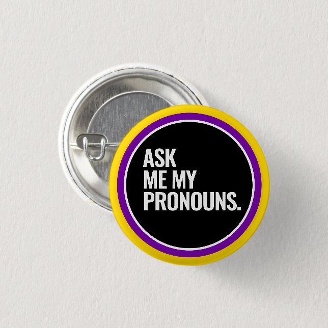 Intersex Pride 3 Cm Round Badge (Front & Back)