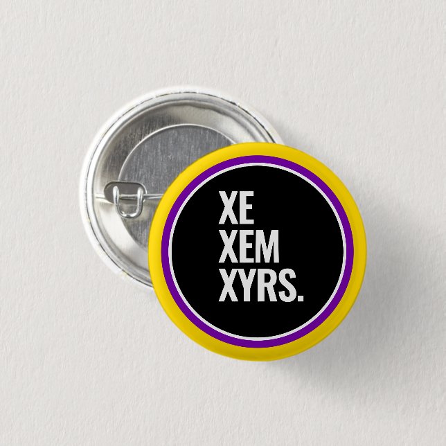Intersex Pride 3 Cm Round Badge (Front & Back)