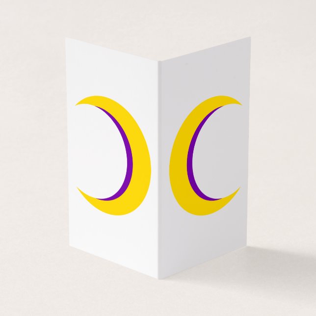 Intersex Pride Crescent Moons Greeting Card (Outside)