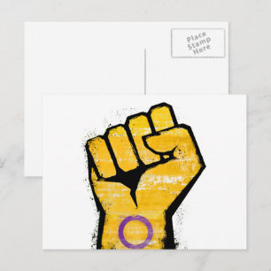 Intersex Pride Fist Postcard