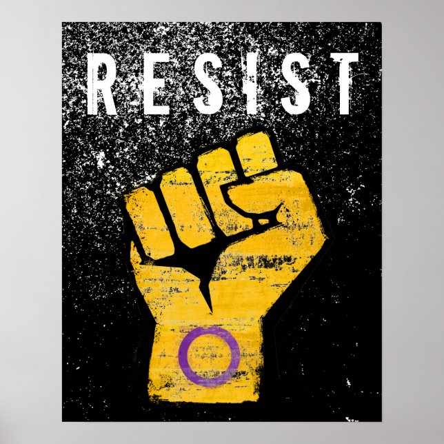 Intersex Pride Fist Poster (Front)