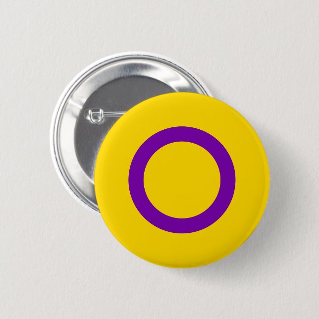 Intersex Pride Flag 6 Cm Round Badge (Front & Back)