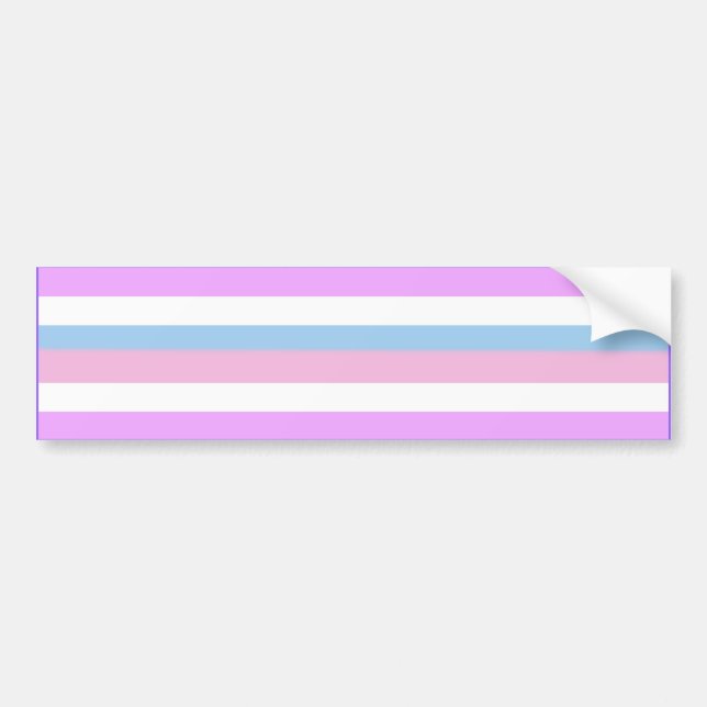 INTERSEX PRIDE FLAG BAR BUMPER STICKER (Front)