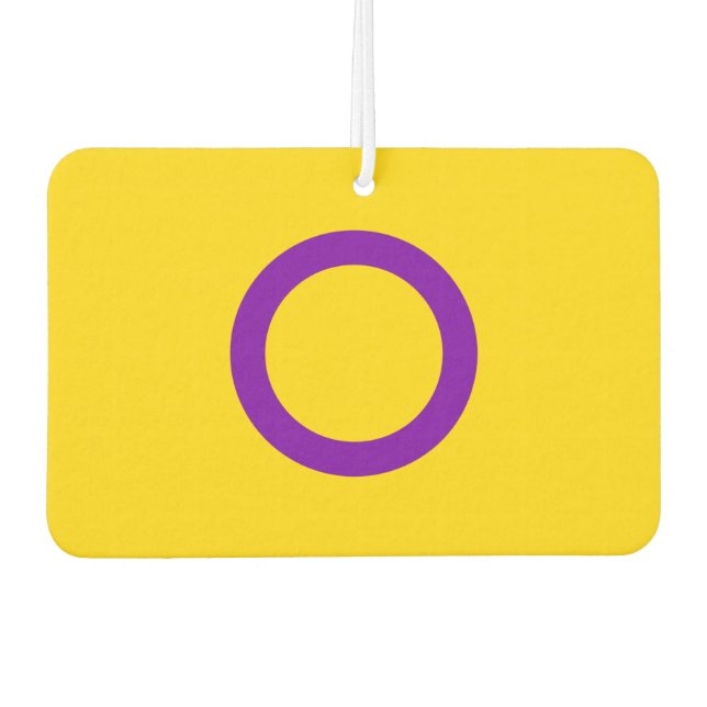 Intersex Pride Flag Car Air Freshener (Front)