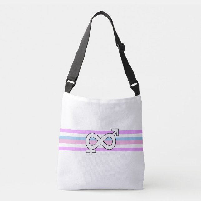 Intersex Pride Flag Crossbody Bag (Front)