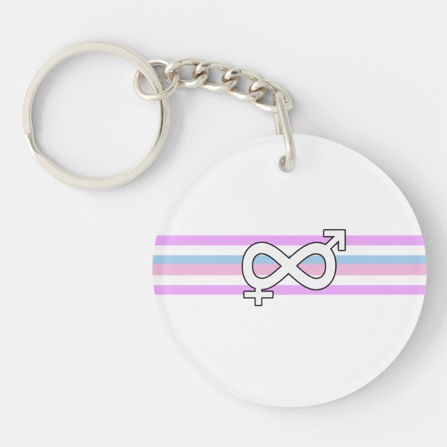 Intersex Pride Flag Key Ring (Front)