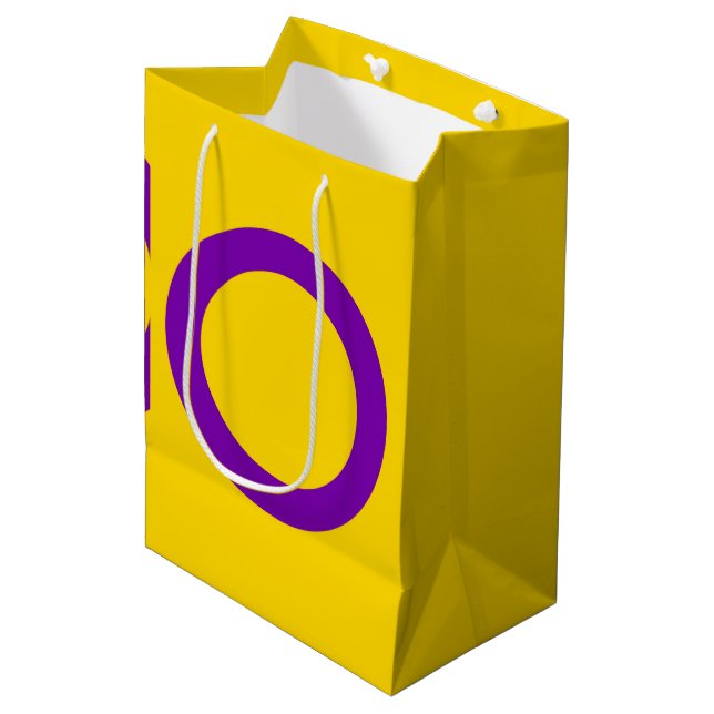 Intersex Pride Flag Medium Gift Bag (Front Angled)