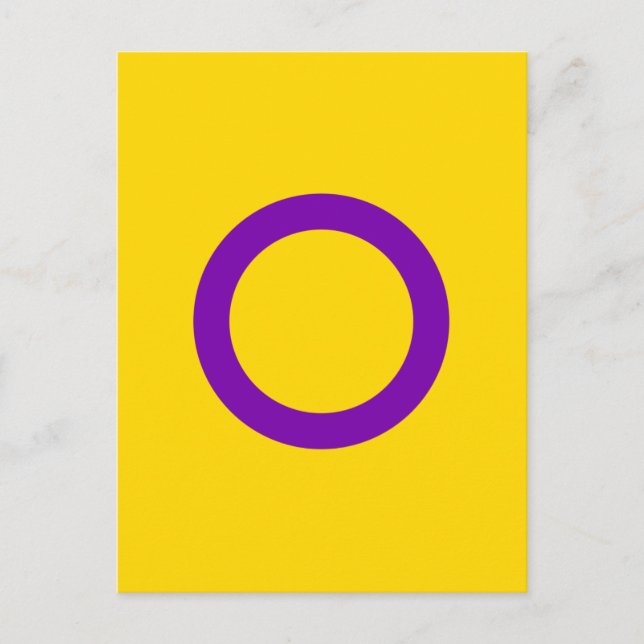 Intersex Pride Flag Postcard (Front)