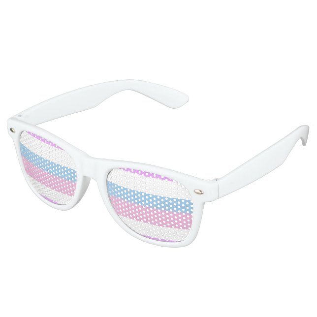Intersex Pride Flag Retro Sunglasses (Angled)