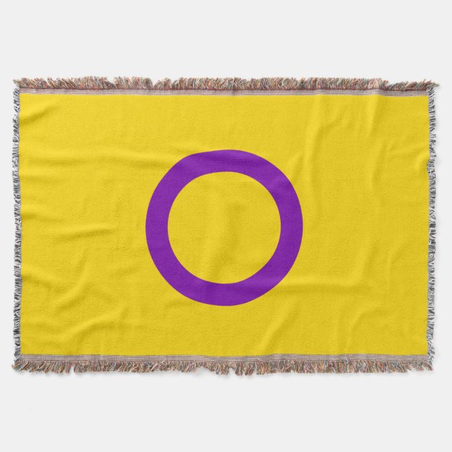Intersex Pride Flag Throw Blanket (Front)