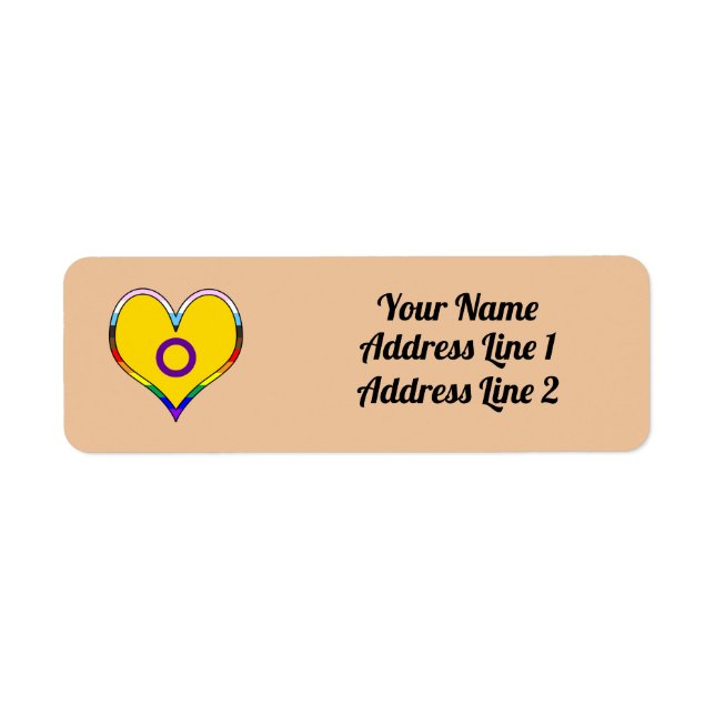 Intersex Pride Heart Label (Front)