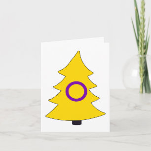 Intersex Pride Holigay Tree Holiday Card
