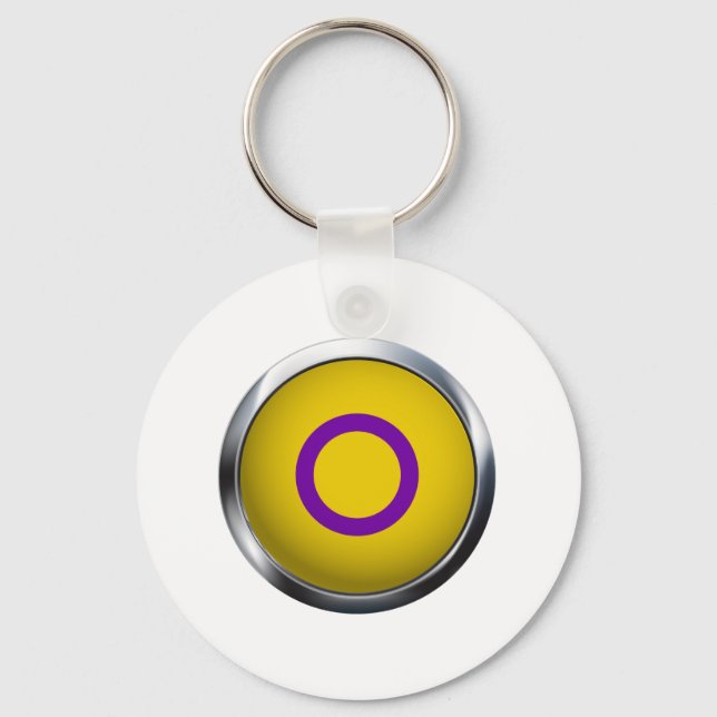 INTERSEX PRIDE MEDALLION KEY RING (Front)
