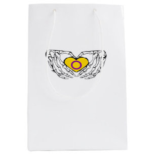 Intersex Pride Skeleton Halloween Goth Heart Class Medium Gift Bag