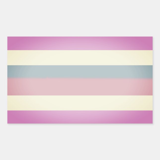 Intersex Pride Stripes Rectangular Sticker (Front)